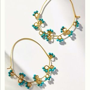New Anthropologie turquoise twist earrings